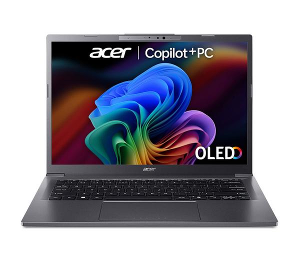 acer aspire 14 ai oled 14" laptop, copilot+ pc intel® core™ ultra 5, 512 gb ssd, grey
