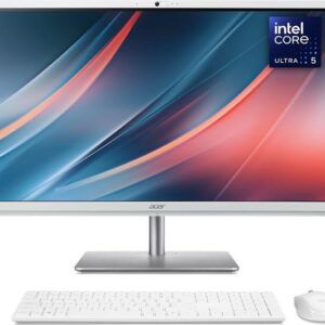acer aspire c27 195es 27" all in one pc intel® core™ ultra 5, 1 tb ssd, white