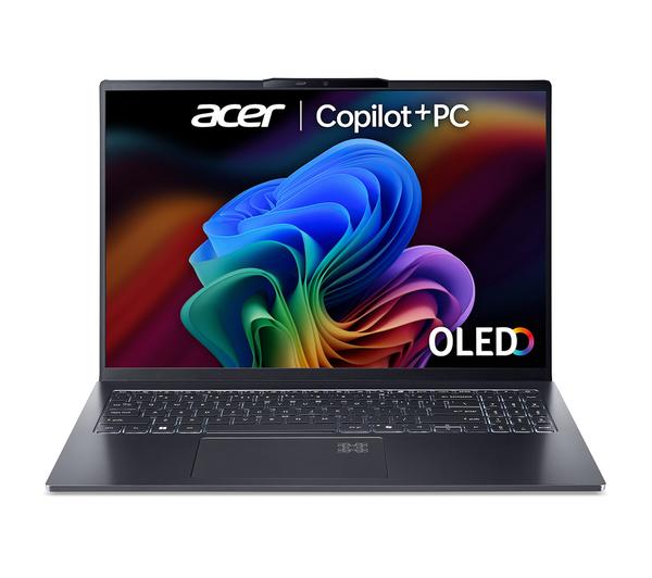 acer swift ai 16" laptop, copilot+ pc intel® core™ ultra 7, 1 tb ssd, black