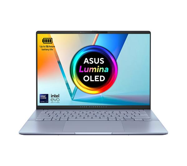 asus vivobook s 14 oled s5406sa 14" laptop, copilot+ pc intel® core™ ultra 7, 1 tb ssd, blue