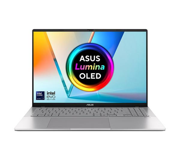 asus vivobook s16 oled s3607ca 16" laptop intel® core™ ultra 7, 1 tb ssd, silver