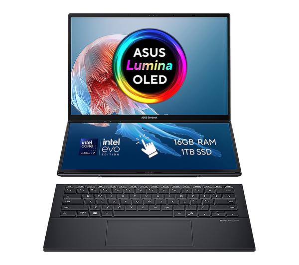 asus zenbook duo 14" 2 in 1 laptop intel® core™ ultra 7, 1 tb ssd, grey