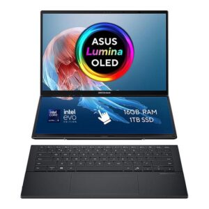 asus zenbook duo 14" laptop intel® core™ ultra 9, 1 tb ssd, inkwell grey