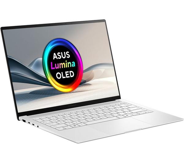 asus zenbook s 14 14" laptop, copilot+ pc – intel® core™ ultra 7, 1 tb ssd, white