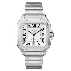 cartier large model santos de cartier wssa0018 stainless steel...