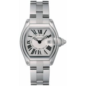 cartier roadster w62016v3 silver dial stainless steel bracelet...