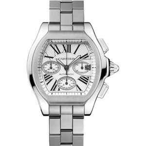 cartier roadster w6206019 silver dial steel bracelet watch –...