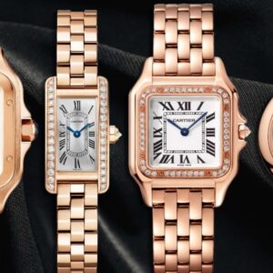 cartier rose gold watches for sale | santos & ballon bleu price –...