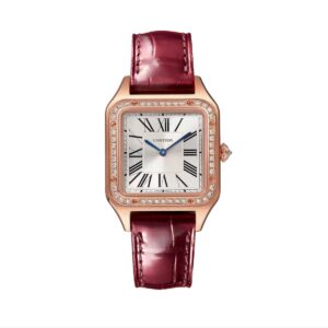 cartier santos dumont wjsa0017 silvered sunray dial small –...
