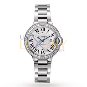 cartier w4bb0016 ballon bleu silver flinque sunray dial ladies...