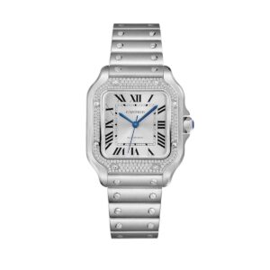 cartier w4sa0005 santos de cartier sunray dial medium – luxury...