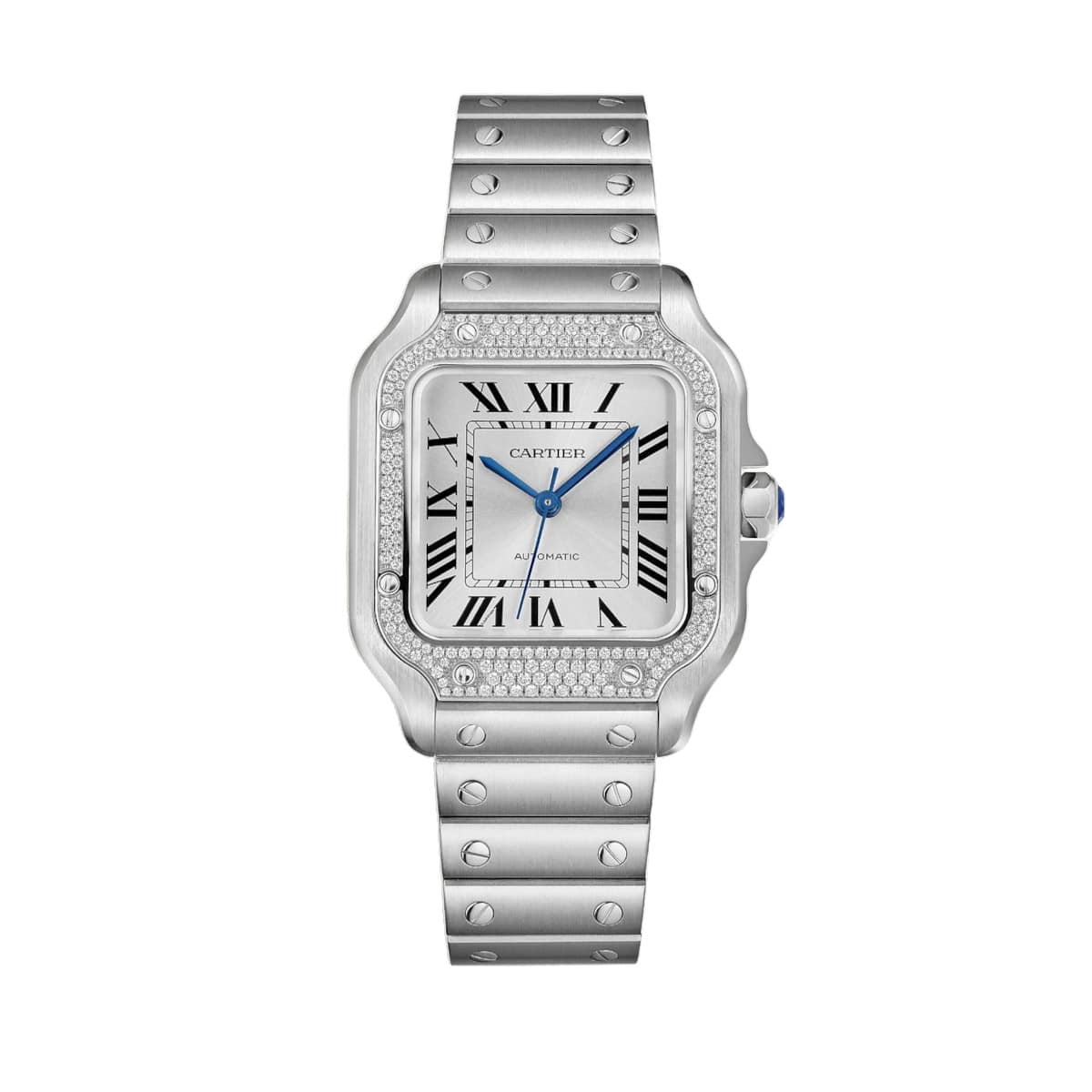 cartier w4sa0005 santos de cartier sunray dial medium – luxury...