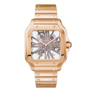 cartier whsa0016 santos de cartier skeleton dial watch – luxury...