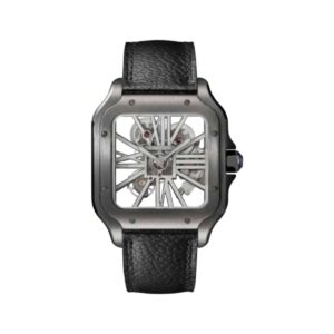 cartier whsa0023 santos de cartier skeleton dial large – luxury...