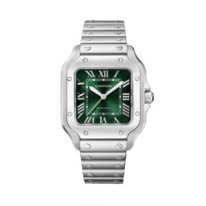 cartier wssa0061 santos de cartier green dial medium – luxury...