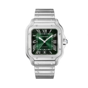 cartier wssa0062 santos de cartier graduated green dial large –...