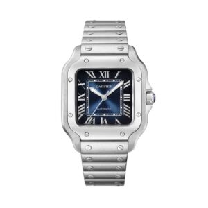cartier wssa0063 santos de cartier blue dial medium – luxury...