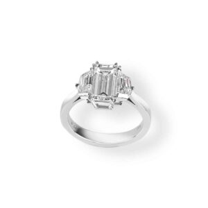 emerald cut diamond platinum engagement ring 3.51 tcw – luxury...