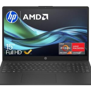 hp 15 fc0525sa 15.6" laptop amd ryzen 7, 512 gb ssd, black