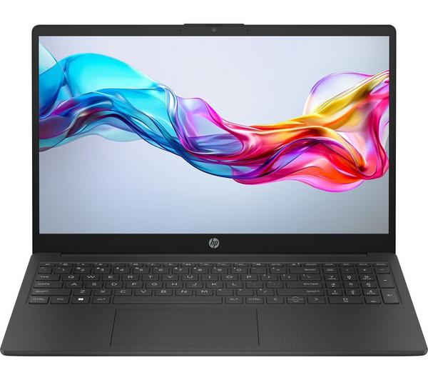 hp 15 fd0554sa 15.6" laptop intel® core™ i5, 256 gb ssd, jet black