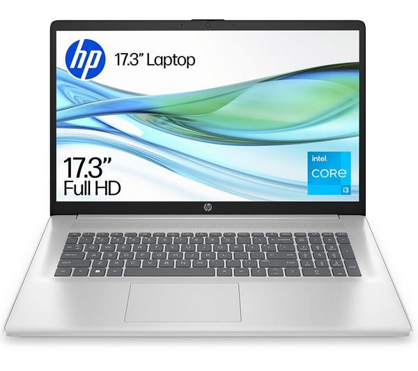 hp 17 cn2500sa 17.3" laptop intel® core™ i3, 128 gb ssd, grey