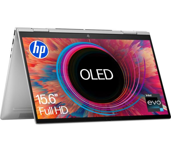 hp envy x360 15 fe0502na 15.6" 2 in 1 laptop intel® core™ i7, 512 gb ssd, silver