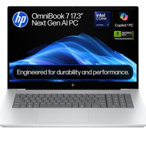 hp omnibook 7 ngai 17.3" laptop intel® core™ ultra 7, 1 tb ssd, silver