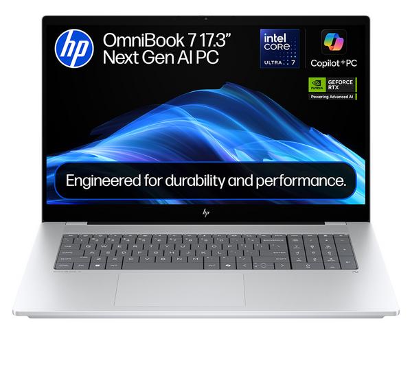 hp omnibook 7 ngai 17.3" laptop intel® core™ ultra 7, 1 tb ssd, silver