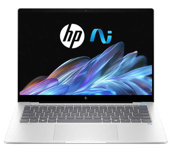 hp omnibook x 14" laptop, copilot+ pc snapdragon x plus, 512 gb ssd, silver