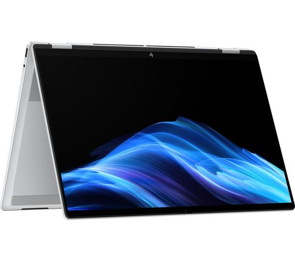 hp omnibook x flip ngai 16" 2 in 1 laptop, copilot+ pc intel® core™ ultra 7, 1 tb ssd, glacier silver
