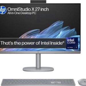 hp omnistudio x 27 cs0003na 27" all in one pc intel® core™ ultra 7, 1 tb ssd, silver