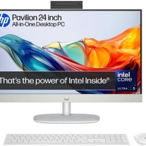hp pavilion 24 cr1007na 23.8" all in one pc intel® core™ ultra 5, 1 tb ssd, white