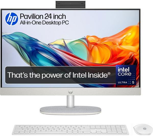hp pavilion 24 cr1007na 23.8" all in one pc intel® core™ ultra 5, 1 tb ssd, white