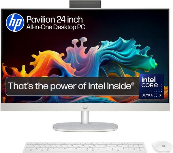 hp pavilion 27 cr1006na 27" all in one pc intel® core™ ultra 7, 1 tb ssd, white