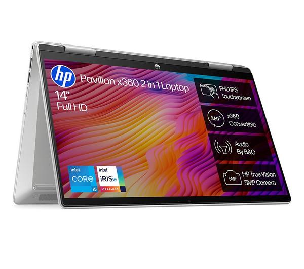 hp pavilion x360 14 ek1501sa 14" 2 in 1 laptop intel® core™ i5, 512 gb ssd, silver