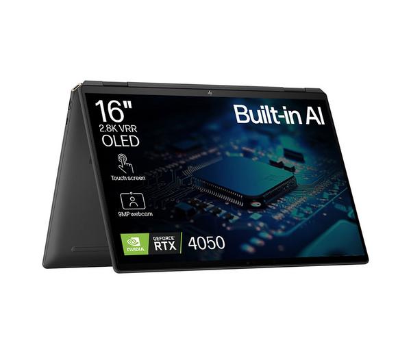 hp spectre x360 16 aa0500na 16" 2 in 1 laptop intel® core™ ultra 7, 1 tb ssd, black