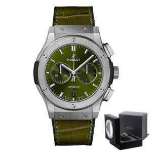 hublot 541.nx.8970.lr classic fusion chronograph green dial 42mm...