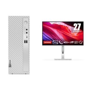 lenovo ideacentre 3 desktop pc (intel® core™ i3, 512 gb ssd) & l27h 4a quad hd 27" ips wled monitor bundle grey