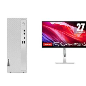 lenovo ideacentre 3 desktop pc (intel® core™ i5, 1 tb ssd) & l27h 4a quad hd 27" ips wled monitor bundle grey
