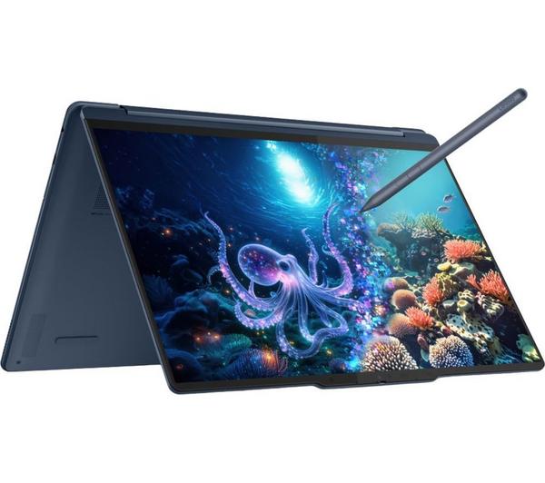 lenovo yoga 9 aura edition 14" 2 in 1 laptop, copilot+ pc intel® core™ ultra 7, 1 tb ssd, cosmic blue