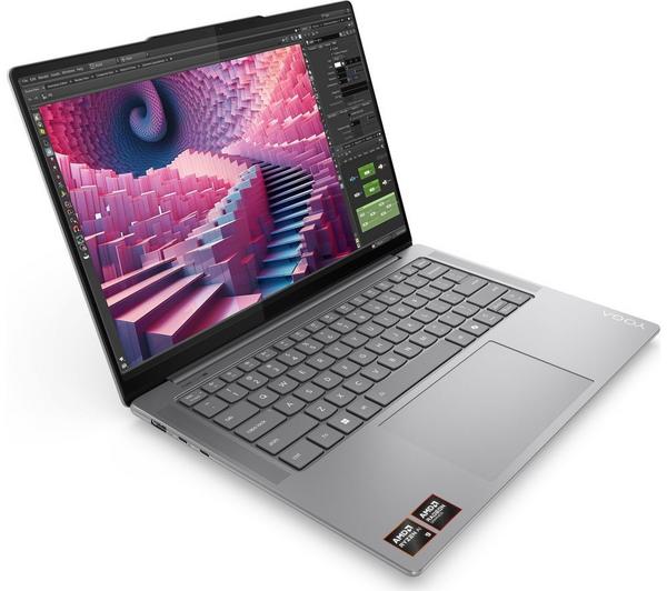 lenovo yoga pro 7 14.5" laptop, copilot+ pc amd ryzen ai 9, 1 tb ssd, luna grey