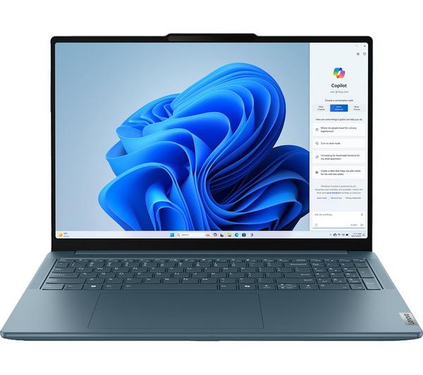 lenovo yoga pro 9 16" laptop intel® core™ ultra 9, 1 tb ssd, tidal teal