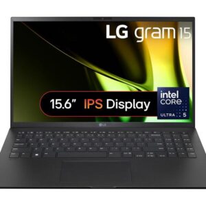 lg gram 15 15z90s g.ar55a1 15.6" laptop intel® core™ ultra 5, 512 gb ssd, black