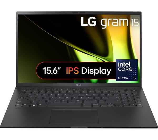 lg gram 15 15z90s g.ar55a1 15.6" laptop intel® core™ ultra 5, 512 gb ssd, black
