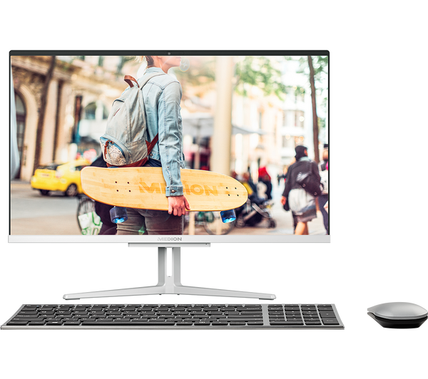 medion akoya e27419 27" all in one pc intel® core™ i7, 512 gb ssd, silver