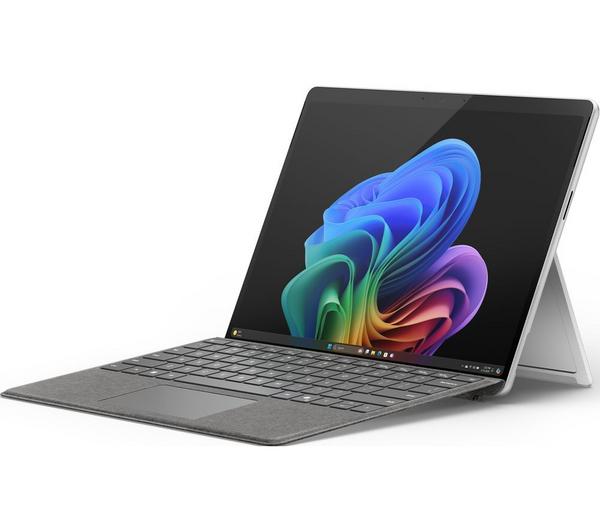 microsoft 13" surface pro, copilot+ pc snapdragon x plus, 256 gb ssd, platinum