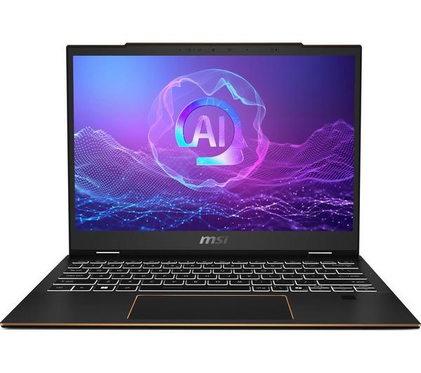 msi summit 13 ai+ studio 13.3" 2 in 1 laptop, copilot+ pc intel® core™ ultra 7, 1 tb ssd, black
