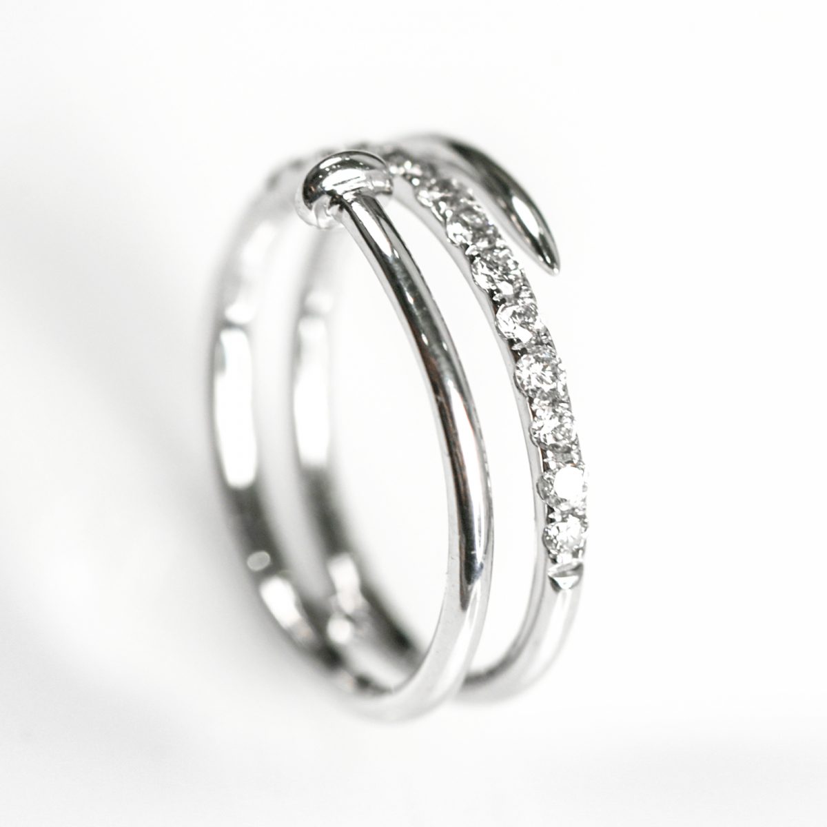 nail design diamond 18k white gold women’s 3.07 tcw ring – luxury...