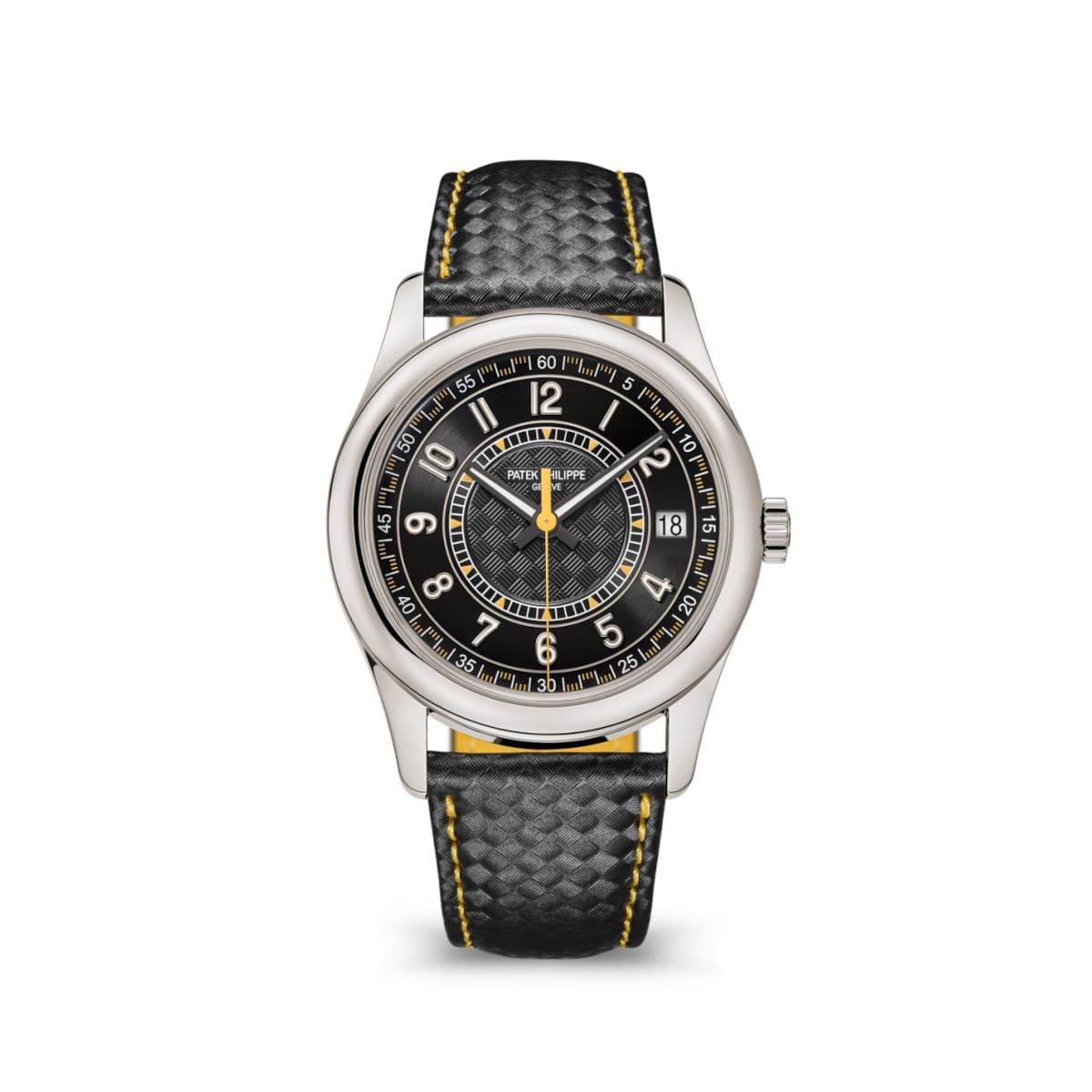 patek philippe 6007g 001 calatrava black dial black leather strap...