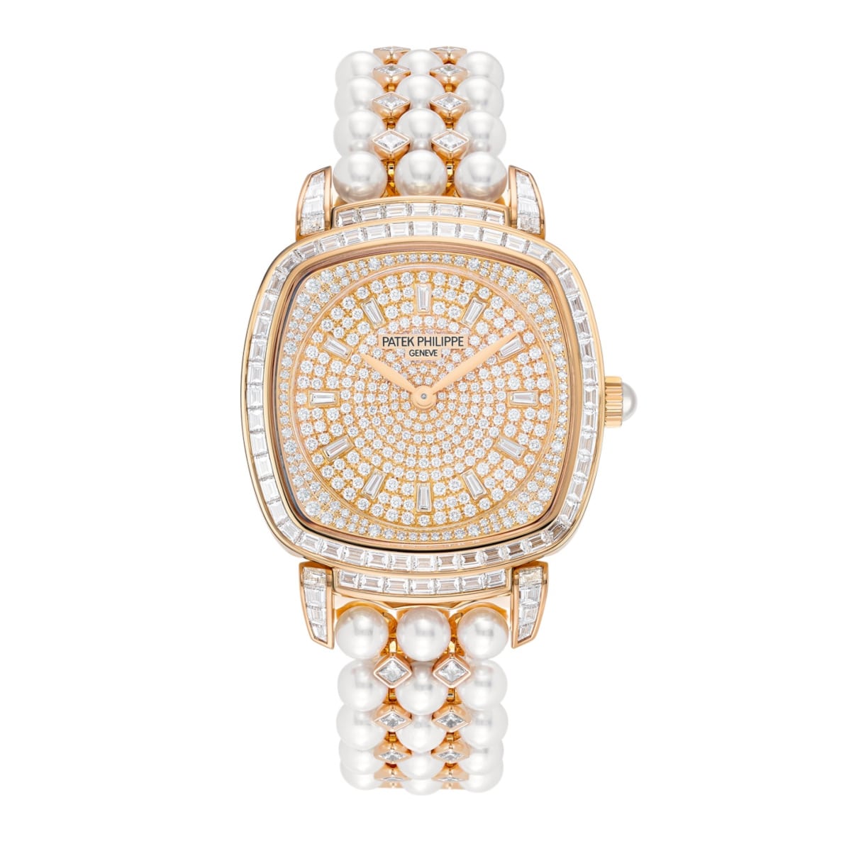 patek philippe 7042 100r 010 gondolo diamond dial pearl and rose...